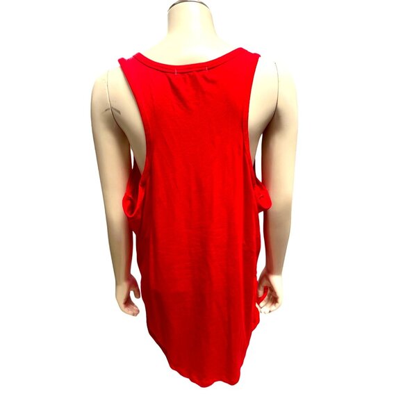 Ambiance Apparel Red Sleeveless Ruched Tank Top Tunic 2X Cotton Spandex Blend - Picture 3 of 8